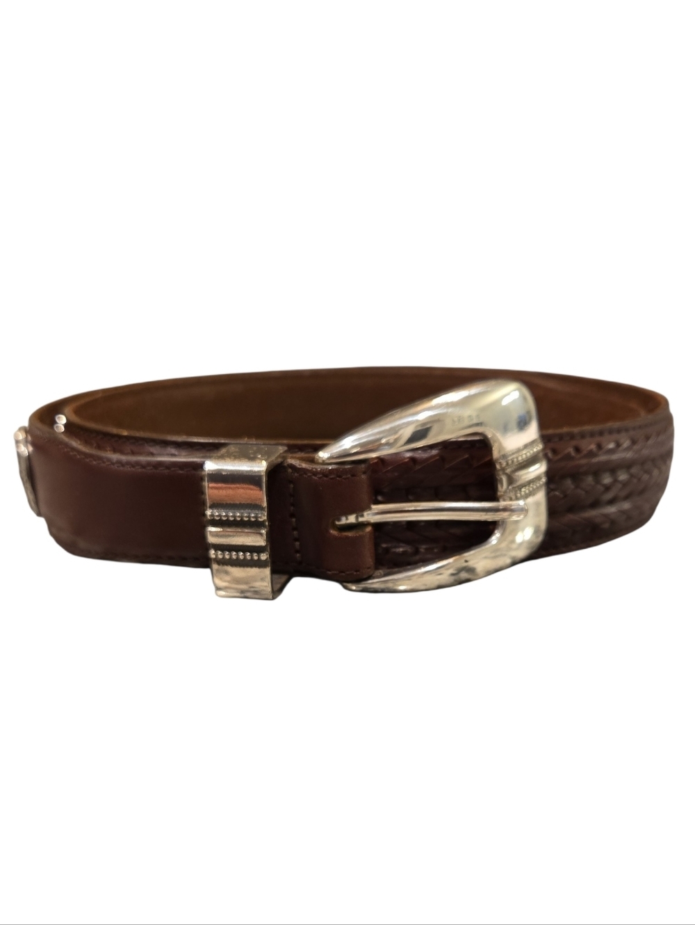ONYX BY BRIGHTON VTG MEN'S GOLFER BELT.  LEATHER BRAIDED. SIZE 40.